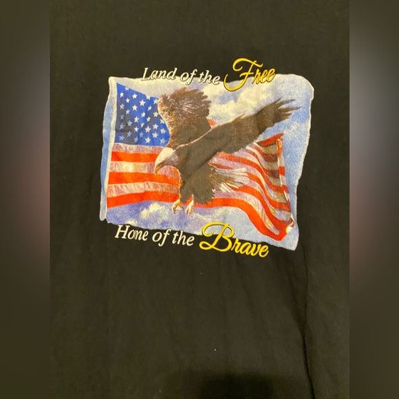 Large Patriotic Tee Shirt- “Land of the Free, Home of the Brave” - Picture 4 of 5
